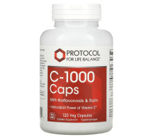 Protocol for Life Balance, C-1000 Caps with Bioflavonoids & Rutin, 120 Veg Capsules