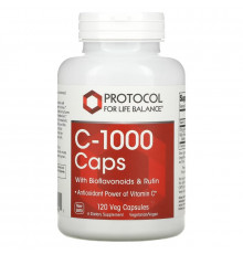 Protocol for Life Balance, C-1000 Caps with Bioflavonoids & Rutin, 120 Veg Capsules