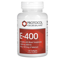 Protocol for Life Balance, E-400, 268 mg (400 IU), 120 Softgels