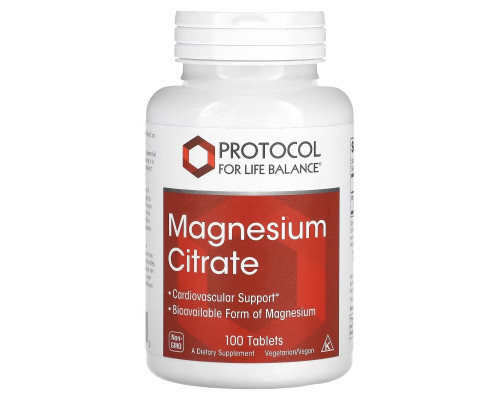 Protocol for Life Balance, Magnesium Citrate, 100 Tablets Protocol for Life Balance, Magnesium Citrate, 100 Tablets