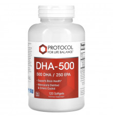 Protocol for Life Balance, DHA-500, 120 Softgels