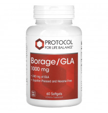 Protocol for Life Balance, Borage/GLA, 1,000 mg, 60 Softgels