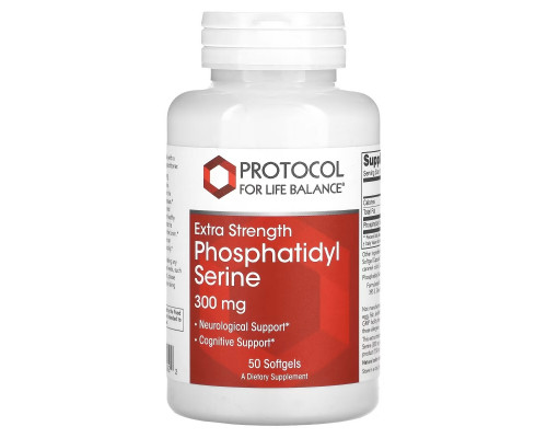 Protocol for Life Balance, Extra Strength Phosphatidyl Serine, 300 mg, 50 Softgels