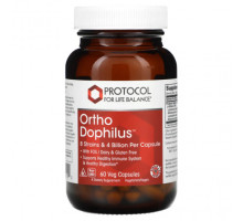 Пребиотики и пробиотики Protocol for Life Balance, Ortho Dophilus, 60 растительных капсул