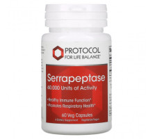 Пищеварительные ферменты Serrapeptase, 60,000, 60 Veg Capsules