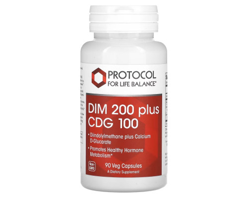 Protocol for Life Balance, DIM 200 Plus CDG 100, 90 Veg Capsules Protocol for Life Balance, DIM 200 Plus CDG 100, 90 Veg Capsules