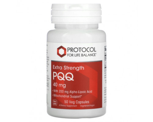 Антиоксиданты Protocol for Life Balance, PQQ, с повышенной силой действия, 40 мг, 50 растительных капсул Антиоксиданты Protocol for Life Balance, PQQ, с повышенной силой действия, 40 мг, 50 растительных капсул