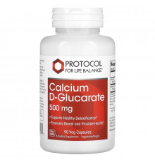 Protocol for Life Balance, Calcium D-Glucarate, 500 mg, 90 Veg Capsules