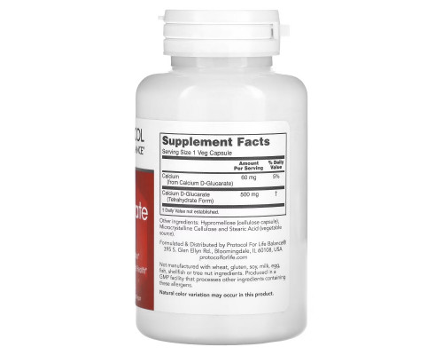 Protocol for Life Balance, Calcium D-Glucarate, 500 mg, 90 Veg Capsules Protocol for Life Balance, Calcium D-Glucarate, 500 mg, 90 Veg Capsules