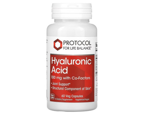 Protocol for Life Balance, Hyaluronic Acid, 100 mg, 60 Veg Capsules Protocol for Life Balance, Hyaluronic Acid, 100 mg, 60 Veg Capsules