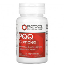 Антиоксиданты Protocol for Life Balance, PQQ Complex, 30 растительных капсул