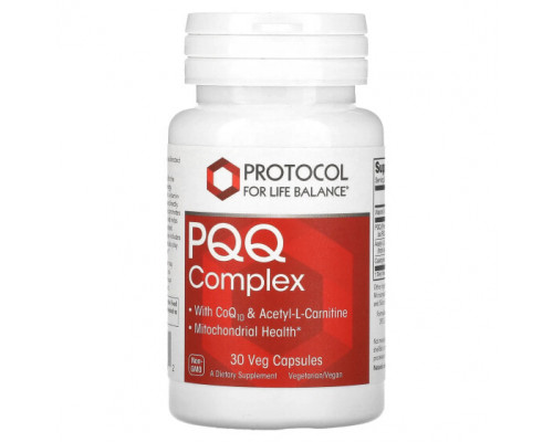 Антиоксиданты Protocol for Life Balance, PQQ Complex, 30 растительных капсул Антиоксиданты Protocol for Life Balance, PQQ Complex, 30 растительных капсул