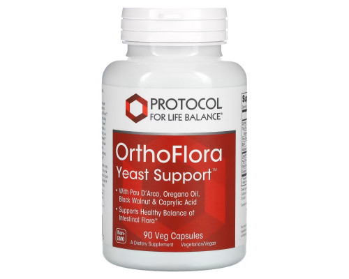 Protocol for Life Balance, OrthoFlora Yeast Support, 90 Veg Capsules Protocol for Life Balance, OrthoFlora Yeast Support, 90 Veg Capsules