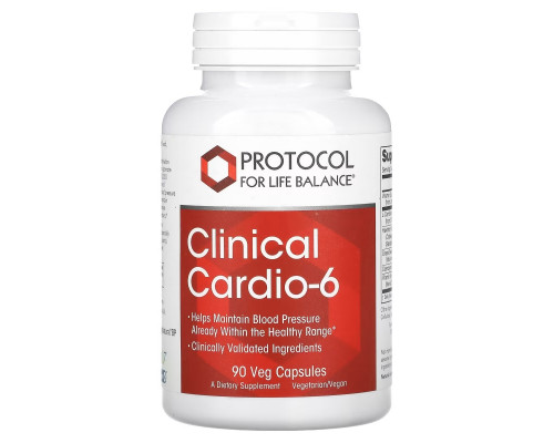 Protocol for Life Balance, Clinical Cardio-6, 90 Veg Capsules Protocol for Life Balance, Clinical Cardio-6, 90 Veg Capsules