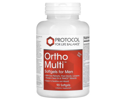 Protocol for Life Balance, Ortho Multi, Softgels for Men, 90 Softgels Protocol for Life Balance, Ortho Multi, Softgels for Men, 90 Softgels