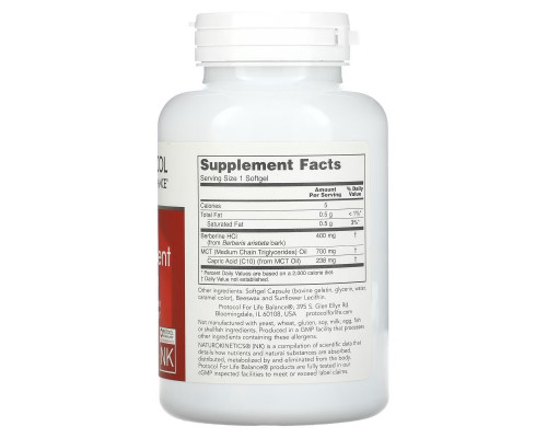Protocol for Life Balance, Glucose Management with Berberine HCl, 90 Softgels