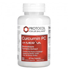 Имбирь и куркума Protocol for Life Balance, Curcumin PC with Meriva, 60 растительных капсул