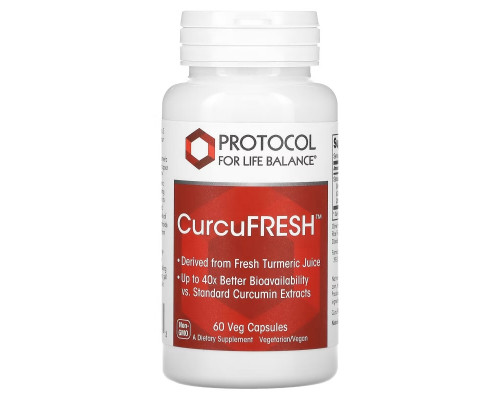 Protocol for Life Balance, CurcuFRESH, 60 Veg Capsules Protocol for Life Balance, CurcuFRESH, 60 Veg Capsules