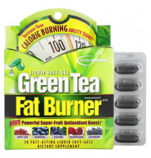Irwin Naturals Сжигатель жира с зеленым чаем (Green Tea Fat Burner) 30 желатиновых капсул быстрого действия
