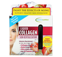 Irwin Naturals, Liquid Collagen, Skin Revitalization, Strawberry& Kiwi Flavored, 10 Liquid-Tubes, 10 ml Each
