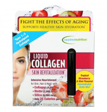Irwin Naturals, Liquid Collagen, Skin Revitalization, Strawberry& Kiwi Flavored, 10 Liquid-Tubes, 10 ml Each