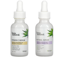 InstaNatural, Набор из дневного и ночного средства для лица, антивозрастная сыворотка, 2 флакона, 1 унц. (30 мл) в каждом