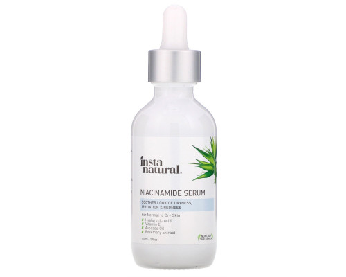 InstaNatural, Сыворотка с ниацинамидом, 2 унции (60 мл) InstaNatural, Сыворотка с ниацинамидом, 2 унции (60 мл)