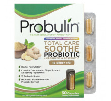 Пребиотики и пробиотики Probulin, Total Care Soothe пробиотик + пребиотик и постбиотик, 15 млрд КОЕ, 30 капсул