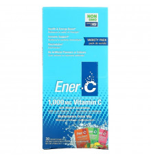 Ener-C, Витамин C, шипучий растворимый порошок для напитка, ассорти, 30 пакетиков, 9,9 унции (282,5 г)