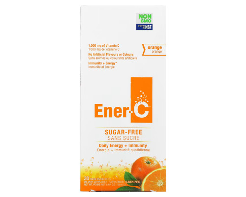 Ener-C, Vitamin C, Multivitamin Drink Mix, Sugar Free, Orange, 1,000 mg, 30 Packets, 0.2 oz (5.35 g) Each Ener-C, Vitamin C, Multivitamin Drink Mix, Sugar Free, Orange, 1,000 mg, 30 Packets, 0.2 oz (5.35 g) Each