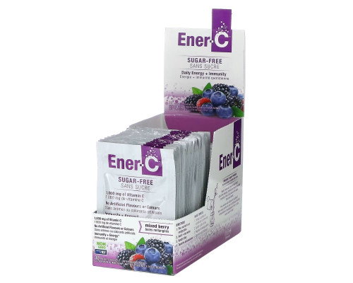 Ener-C, Vitamin C, Multivitamin Drink Mix, Sugar Free, Mixed Berry, 1,000 mg, 30 Packets, 0.2 oz (5.46 g) Each Ener-C, Vitamin C, Multivitamin Drink Mix, Sugar Free, Mixed Berry, 1,000 mg, 30 Packets, 0.2 oz (5.46 g) Each