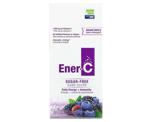 Ener-C, Vitamin C, Multivitamin Drink Mix, Sugar Free, Mixed Berry, 1,000 mg, 30 Packets, 0.2 oz (5.46 g) Each Ener-C, Vitamin C, Multivitamin Drink Mix, Sugar Free, Mixed Berry, 1,000 mg, 30 Packets, 0.2 oz (5.46 g) Each