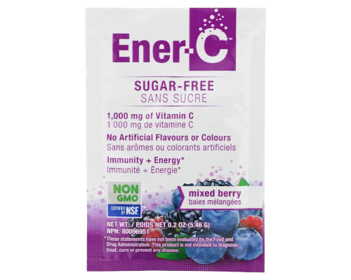 Ener-C, Vitamin C, Multivitamin Drink Mix, Sugar Free, Mixed Berry, 1,000 mg, 30 Packets, 0.2 oz (5.46 g) Each Ener-C, Vitamin C, Multivitamin Drink Mix, Sugar Free, Mixed Berry, 1,000 mg, 30 Packets, 0.2 oz (5.46 g) Each