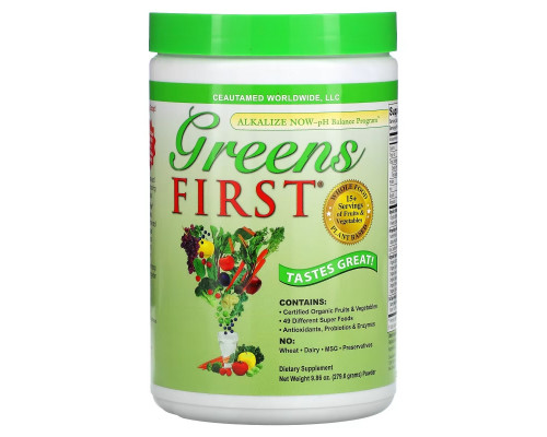 Greens First, Антиокислительный коктейль Superfood, оригинальный, 9,95 унц. (282 г) Greens First, Антиокислительный коктейль Superfood, оригинальный, 9,95 унц. (282 г)