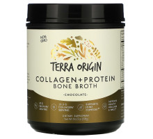 Terra Origin, Collagen +Protein Bone Broth, Chocolate, 18.9 oz (536 g)