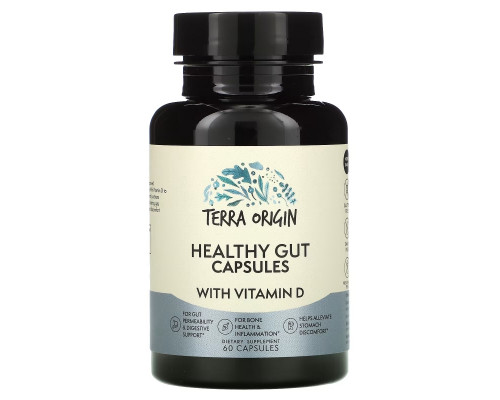 Terra Origin, Healthy Gut Capsules with Vitamin D, 60 Capsules Terra Origin, Healthy Gut Capsules with Vitamin D, 60 Capsules