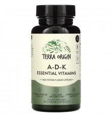 Terra Origin, ADK Essential Vitamins, 60 жидких капсул