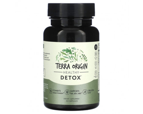 Слабительные, диуретики и средства для очищения организма Terra Origin, Healthy Detox, 30 капсул Слабительные, диуретики и средства для очищения организма Terra Origin, Healthy Detox, 30 капсул