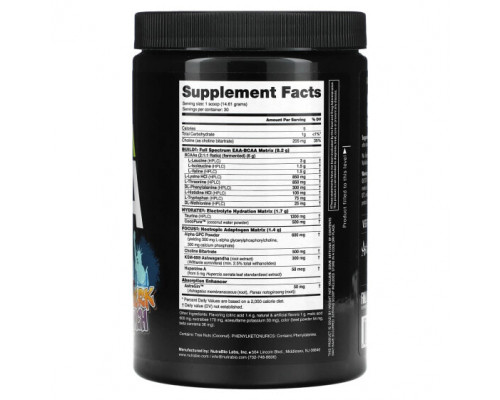 Аминокислоты NutraBio, Alpha EAA, New York Punch, 438 г (0,97 фунта) Аминокислоты NutraBio, Alpha EAA, New York Punch, 438 г (0,97 фунта)