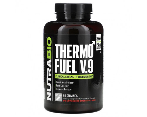 Для похудения и контроля веса NutraBio, ThermoFuel V.9 для мужчин, 180 капсул Для похудения и контроля веса NutraBio, ThermoFuel V.9 для мужчин, 180 капсул