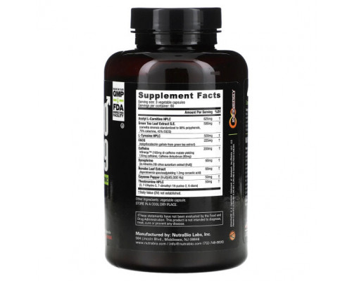 Для похудения и контроля веса NutraBio, ThermoFuel V.9 для мужчин, 180 капсул Для похудения и контроля веса NutraBio, ThermoFuel V.9 для мужчин, 180 капсул