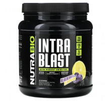 Электролиты NutraBio, Intra Blast, аминокислотное топливо для приема во время тренировки, черничный лимонад, 683 г (1,51 фунта)