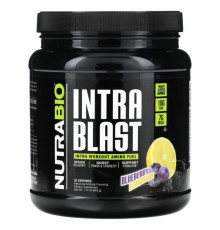 Электролиты NutraBio, Intra Blast, аминокислотное топливо для приема во время тренировки, черничный лимонад, 683 г (1,51 фунта)