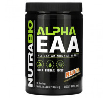 Аминокислоты NutraBio, Alpha EAA, персиковый чай, 413 г (0,91 фунта)