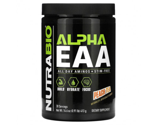 Аминокислоты NutraBio, Alpha EAA, персиковый чай, 413 г (0,91 фунта) Аминокислоты NutraBio, Alpha EAA, персиковый чай, 413 г (0,91 фунта)
