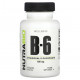 Витамины группы B NutraBio, Витамин B6, 100 мг, 60 капсул