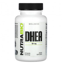 Мужское здоровье NutraBio, ДГЭА, 50 мг, 60 капсул