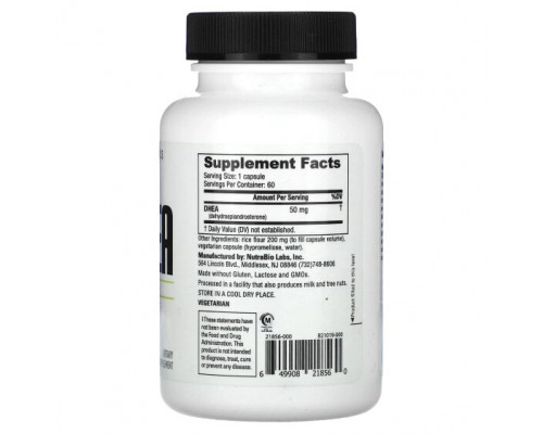 Мужское здоровье NutraBio, ДГЭА, 50 мг, 60 капсул Мужское здоровье NutraBio, ДГЭА, 50 мг, 60 капсул