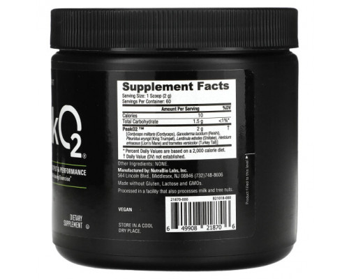 Грибы Peak O2, Unflavored, 4.2 oz (120 g) Грибы Peak O2, Unflavored, 4.2 oz (120 g)