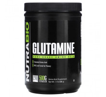 Аминокислоты NutraBio, Глютамин, 500 г (1,1 фунта)
